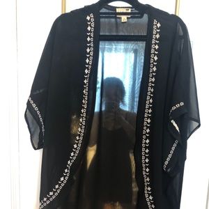 Sheer black kimono